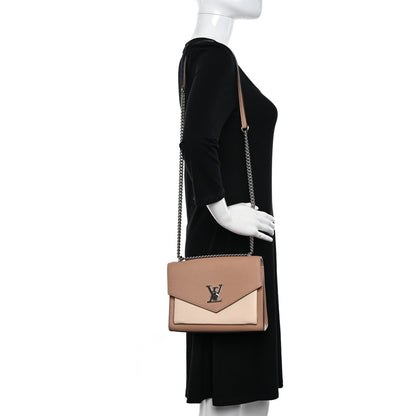 Louis Vuitton Soft Calfskin Mylockme Chain Bag BB Papyrus Creme 2 of 10