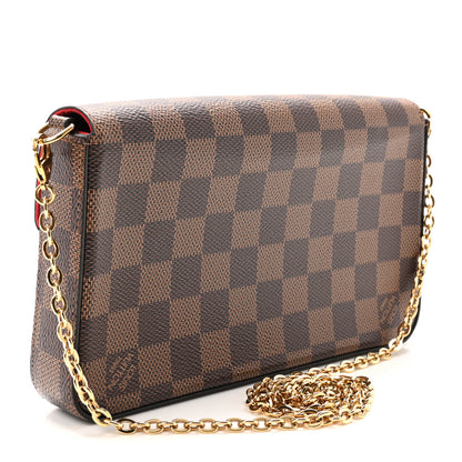 Louis Vuitton Damier Ebene Pochette Felicie Chain Wallet 4 of 11