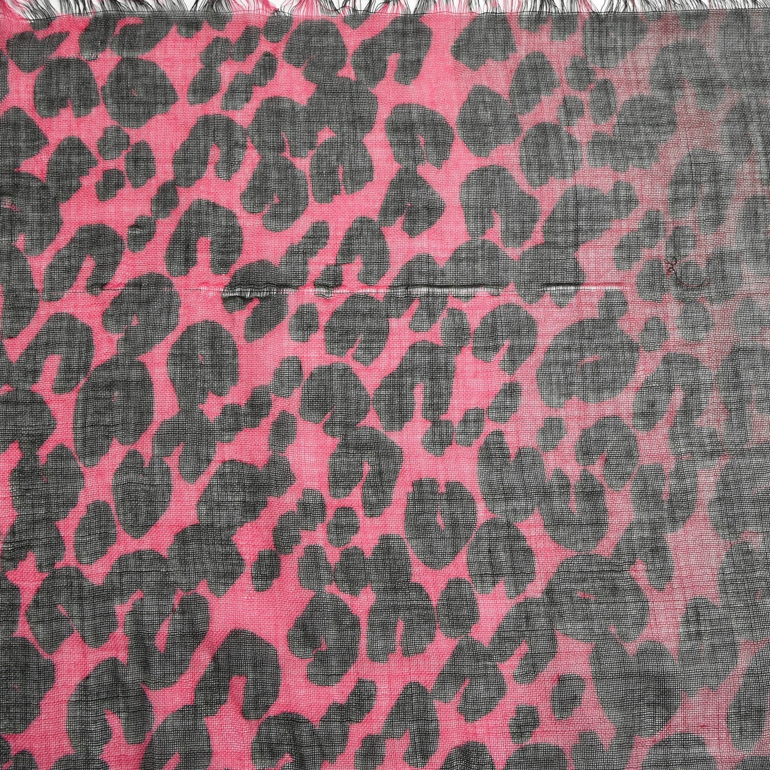 Louis Vuitton Cashmere Silk Leopard Blurry Leo Stole Kaki 5 of 6