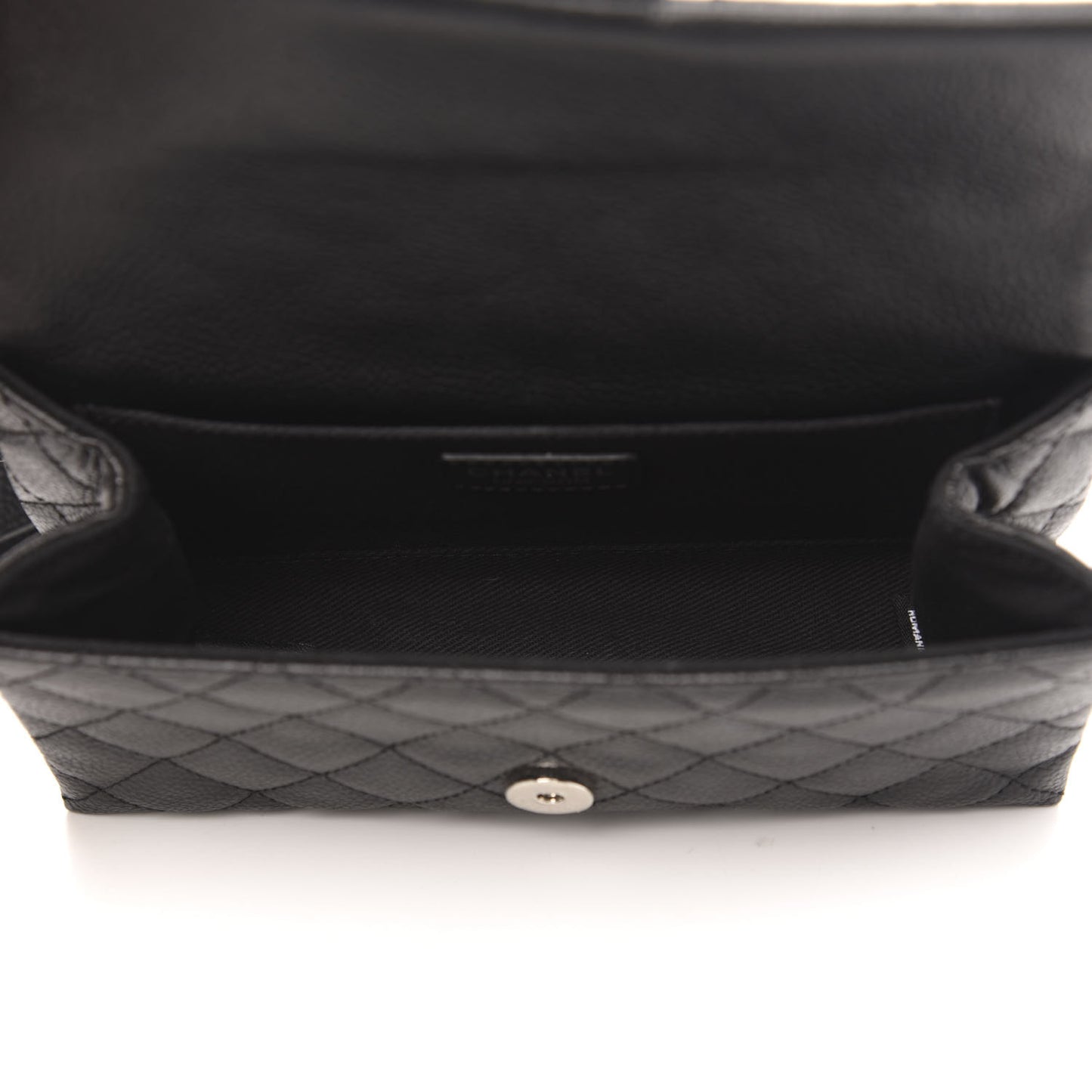 Grained Calfskin Quilted 2.55 Reissue Flap Belt Bag Clutch Black