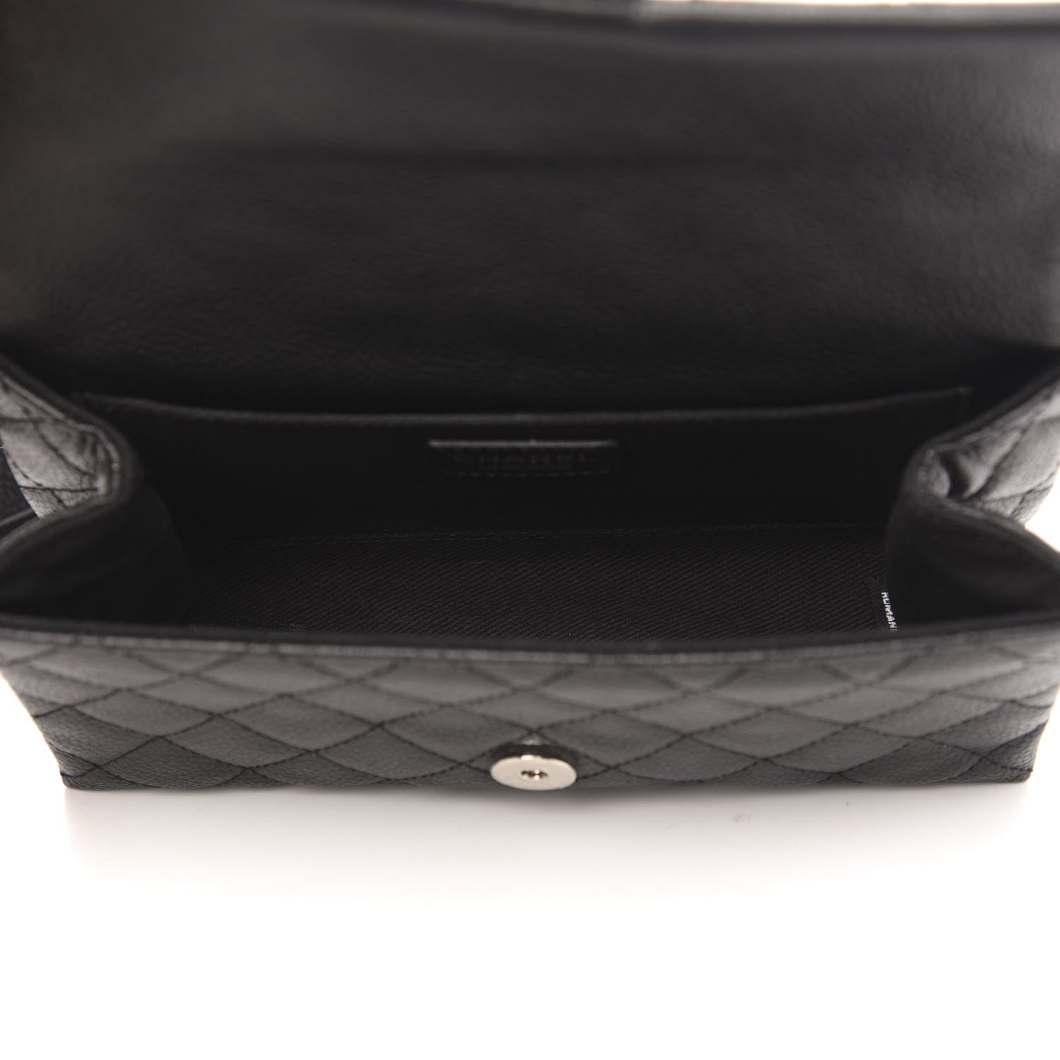 Chanel Grained Calfskin Quilted 2.55 Reissue Flap Belt Bag Clutch Black 5 of 10