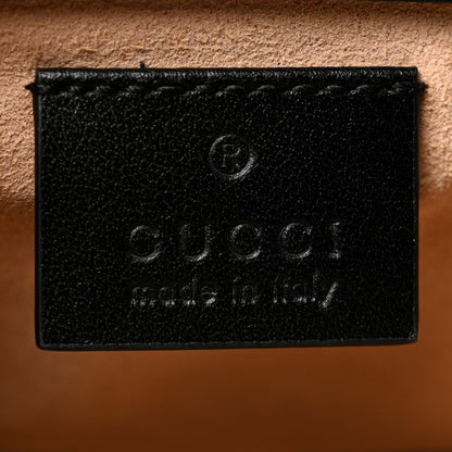 Gucci Calfskin Matelasse Aria Super Mini GG Marmont Shoulder Bag Black 6 of 13