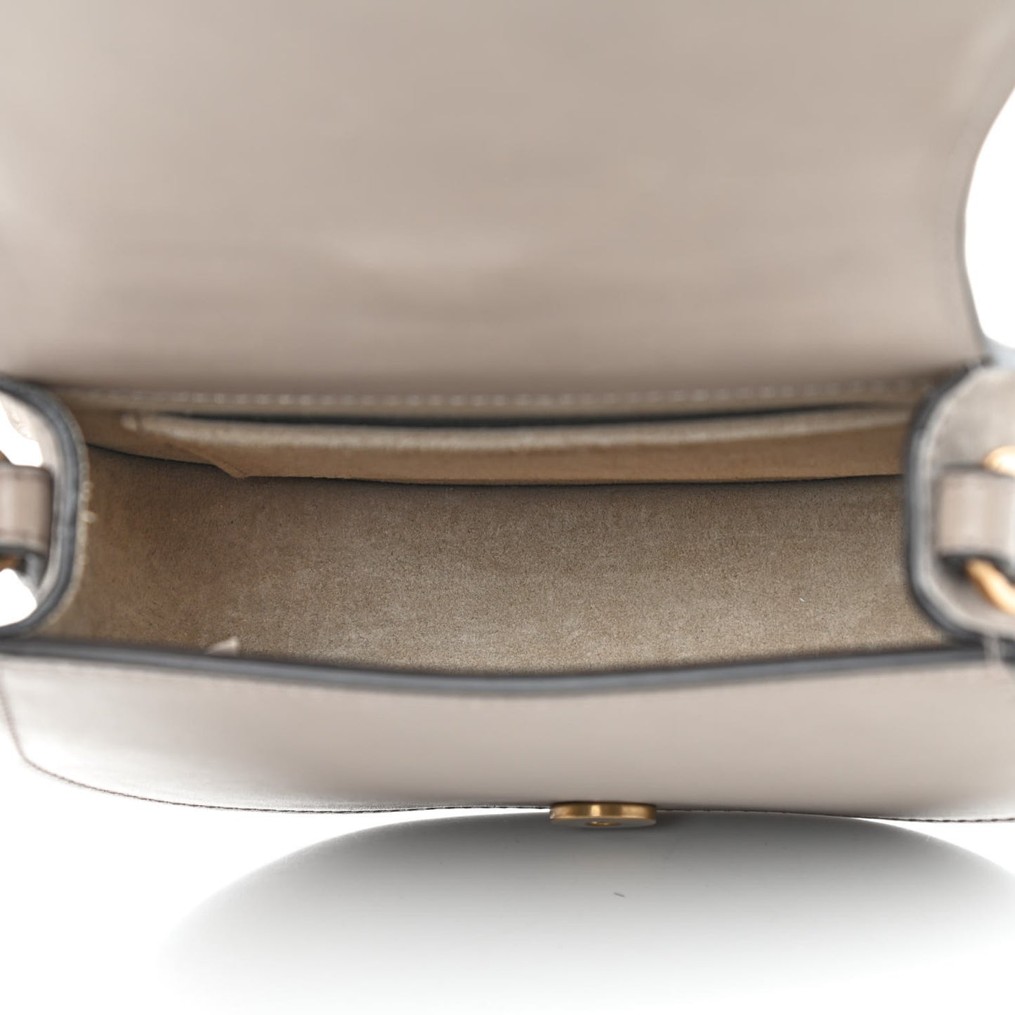 Calfskin Suede Small Nile Bracelet Bag Motty Grey