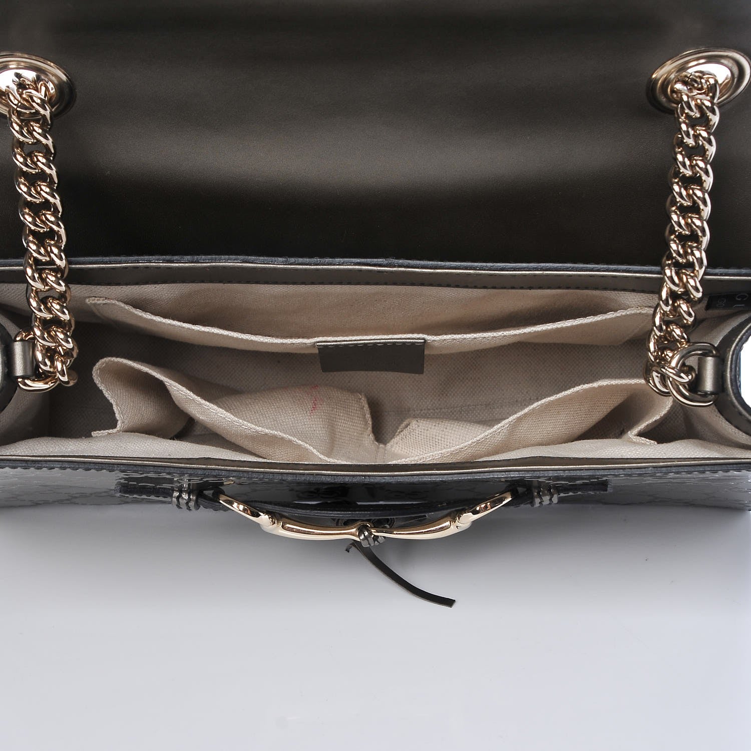 Gucci Shine Guccissima Medium Emily Chain Shoulder Bag Sasso 8 of 15