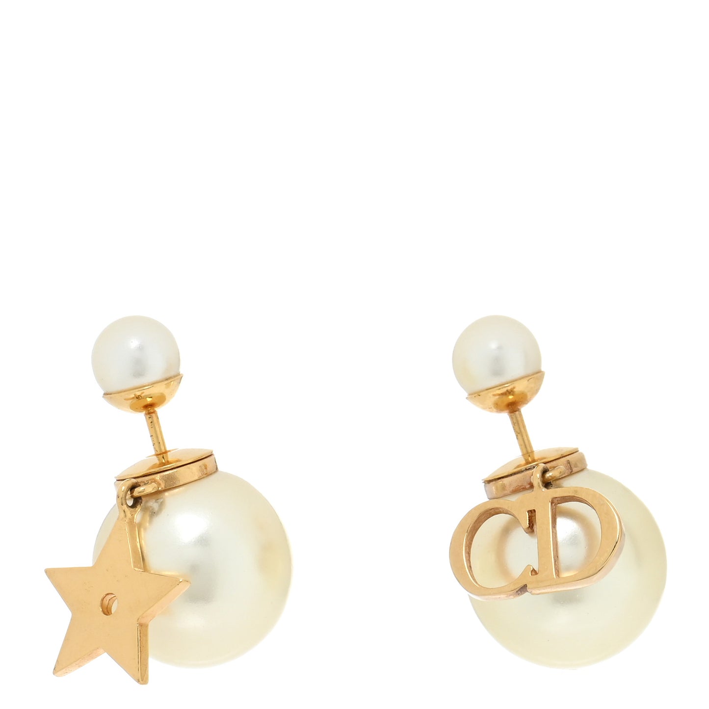 Pearl Mise En Dior Logo Tribal Earrings