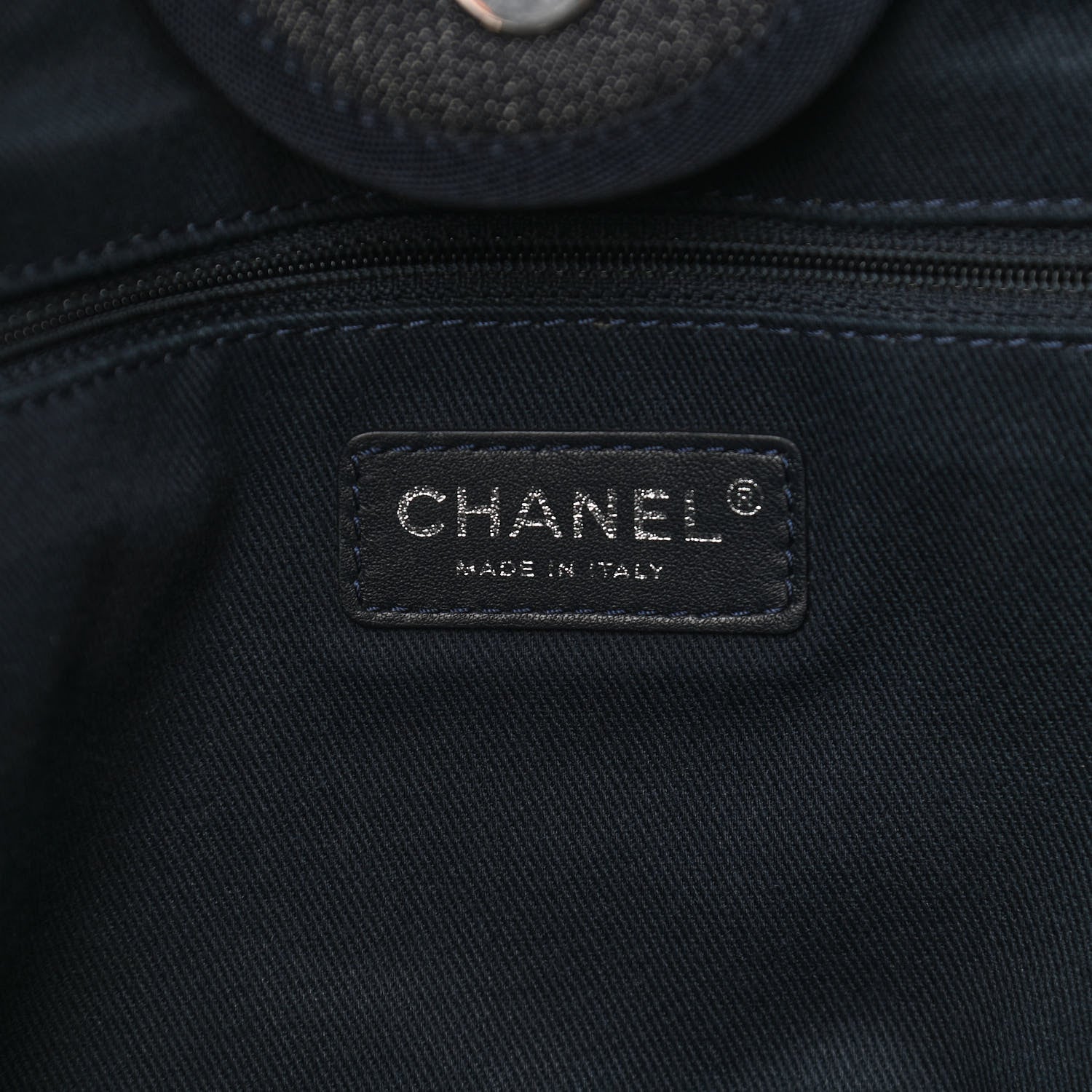 Chanel Denim Medium Deauville Tote Dark Blue 6 of 10