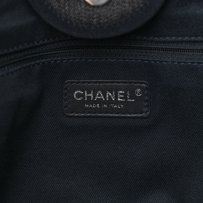 Chanel Denim Medium Deauville Tote Dark Blue 6 of 10