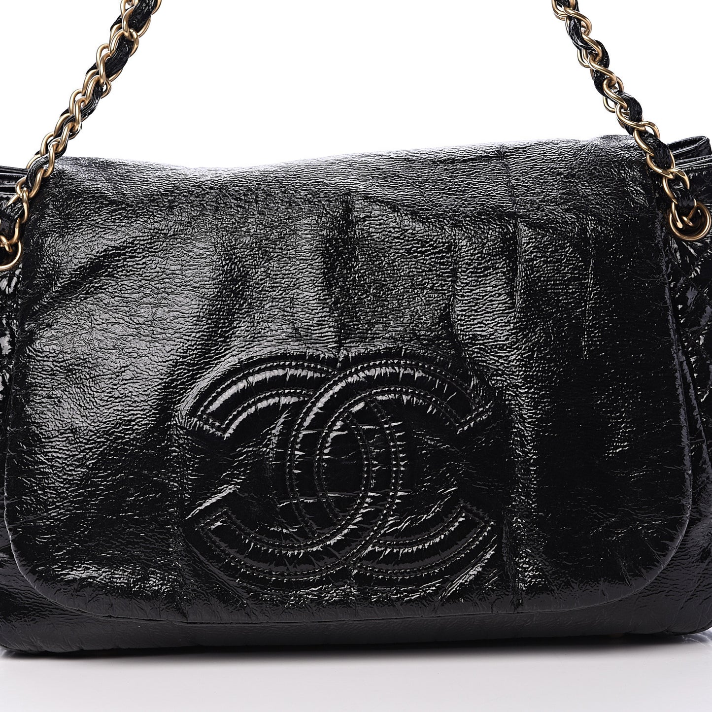 Vinyl XL Rock and Chain Flap Black