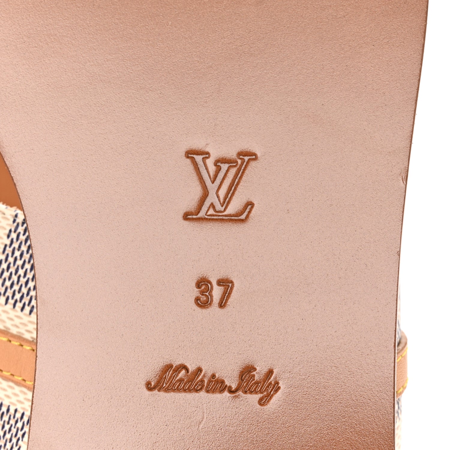 Louis Vuitton Damier Azur Palma Flat Thong Sandals 37 7 of 12