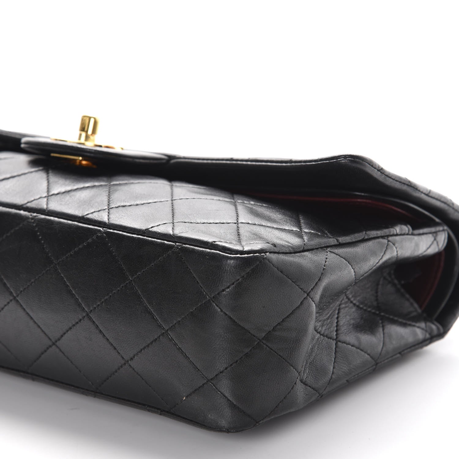 Chanel Lambskin Quilted Medium Double Flap Black 8 of 15