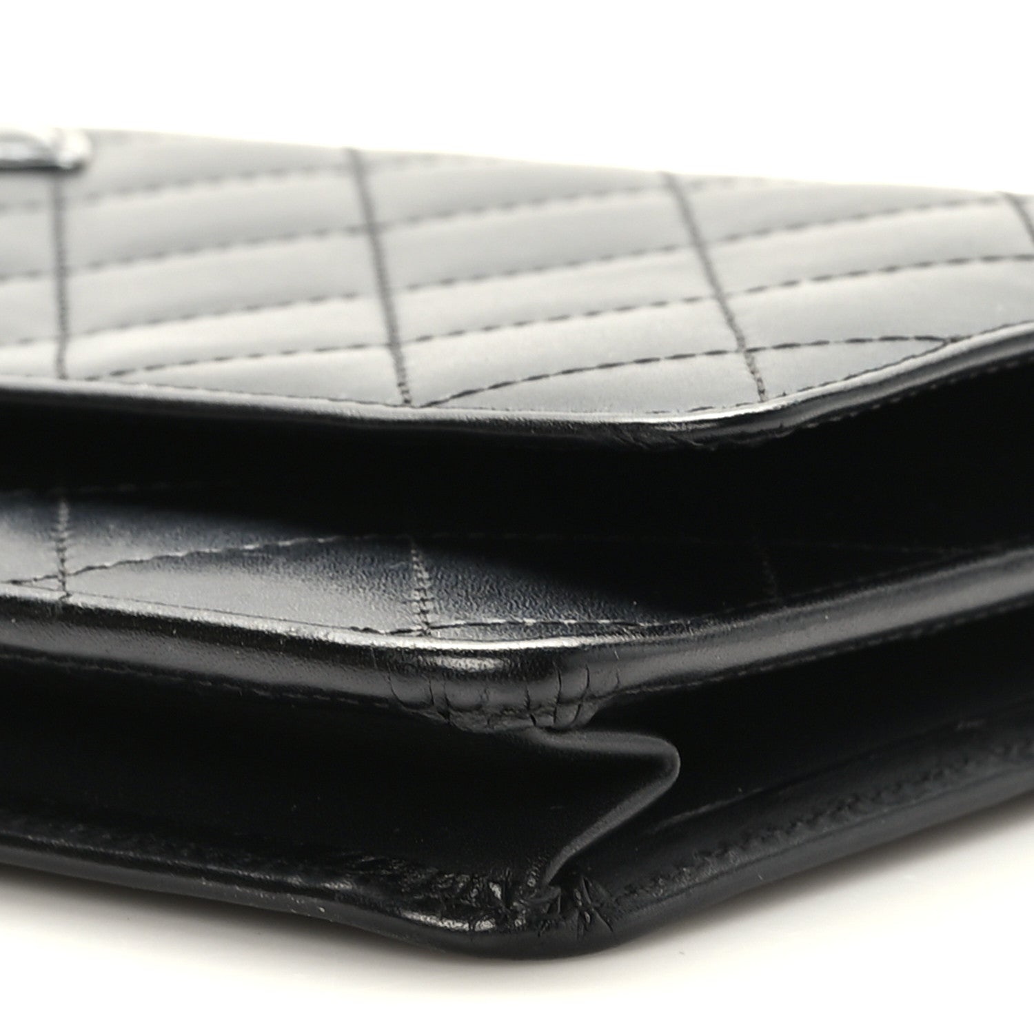 Chanel Calfskin Quilted Cambon Wallet on Chain WOC Black 9 of 10