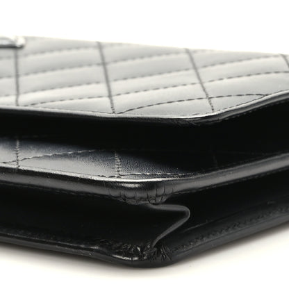 Chanel Calfskin Quilted Cambon Wallet on Chain WOC Black 9 of 10