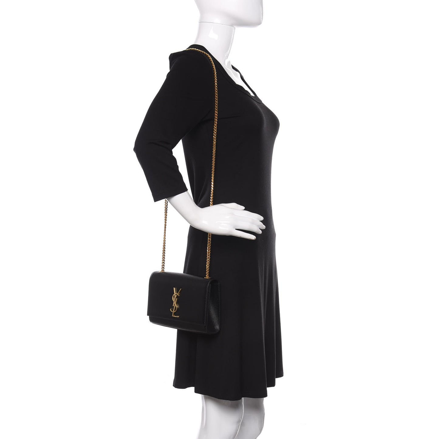 Grain De Poudre Small Monogram Kate Satchel Black