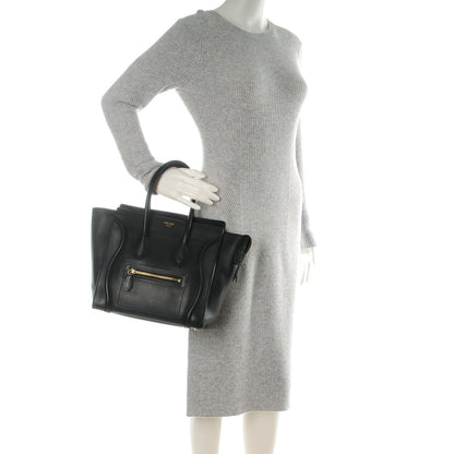 Celine Smooth Calfskin Micro Luggage Black 2 of 9