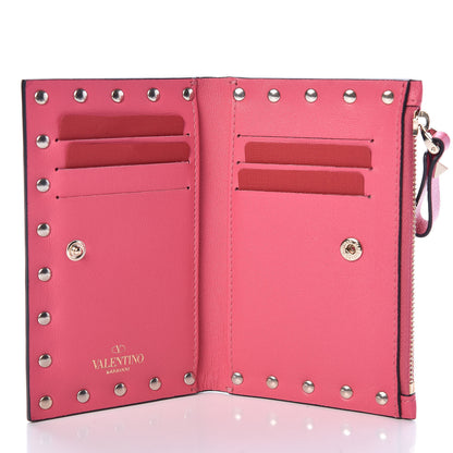 Valentino Garavani Vitello Rockstud Coin Case Card Holder Shadow Pink 5 of 8