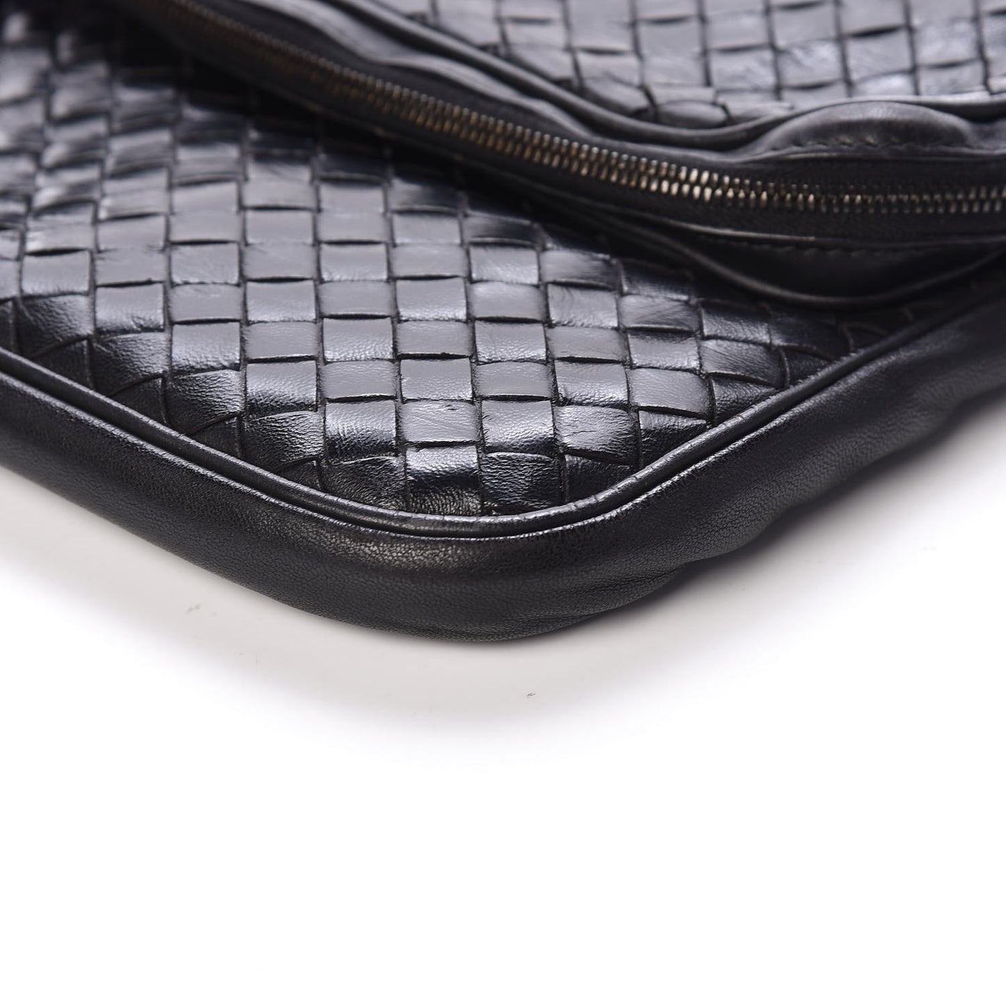 Nappa Intrecciato Crossbody Bag Black