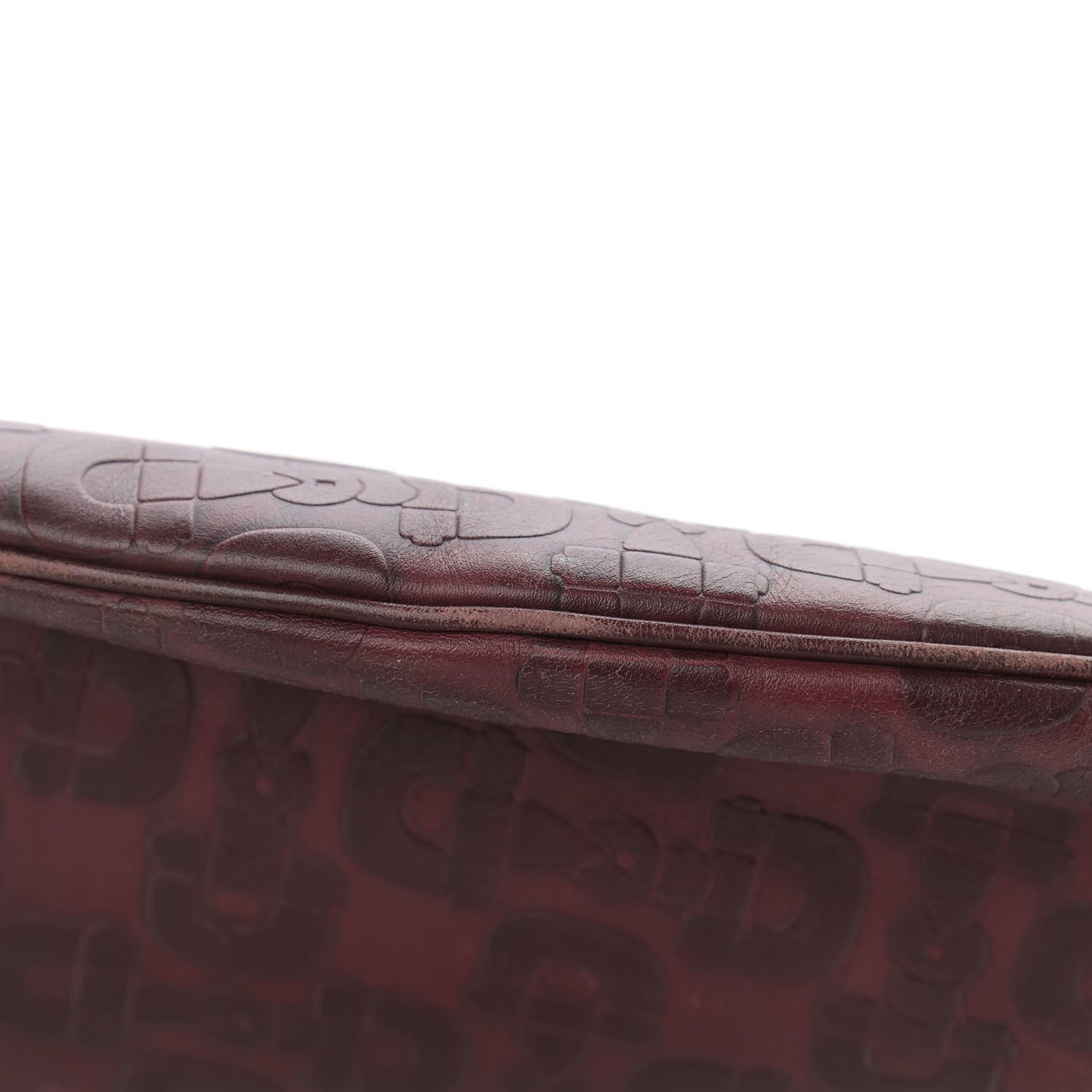 Gucci Calfskin Horsebit Embossed Glam Hobo Burgundy 11 of 14