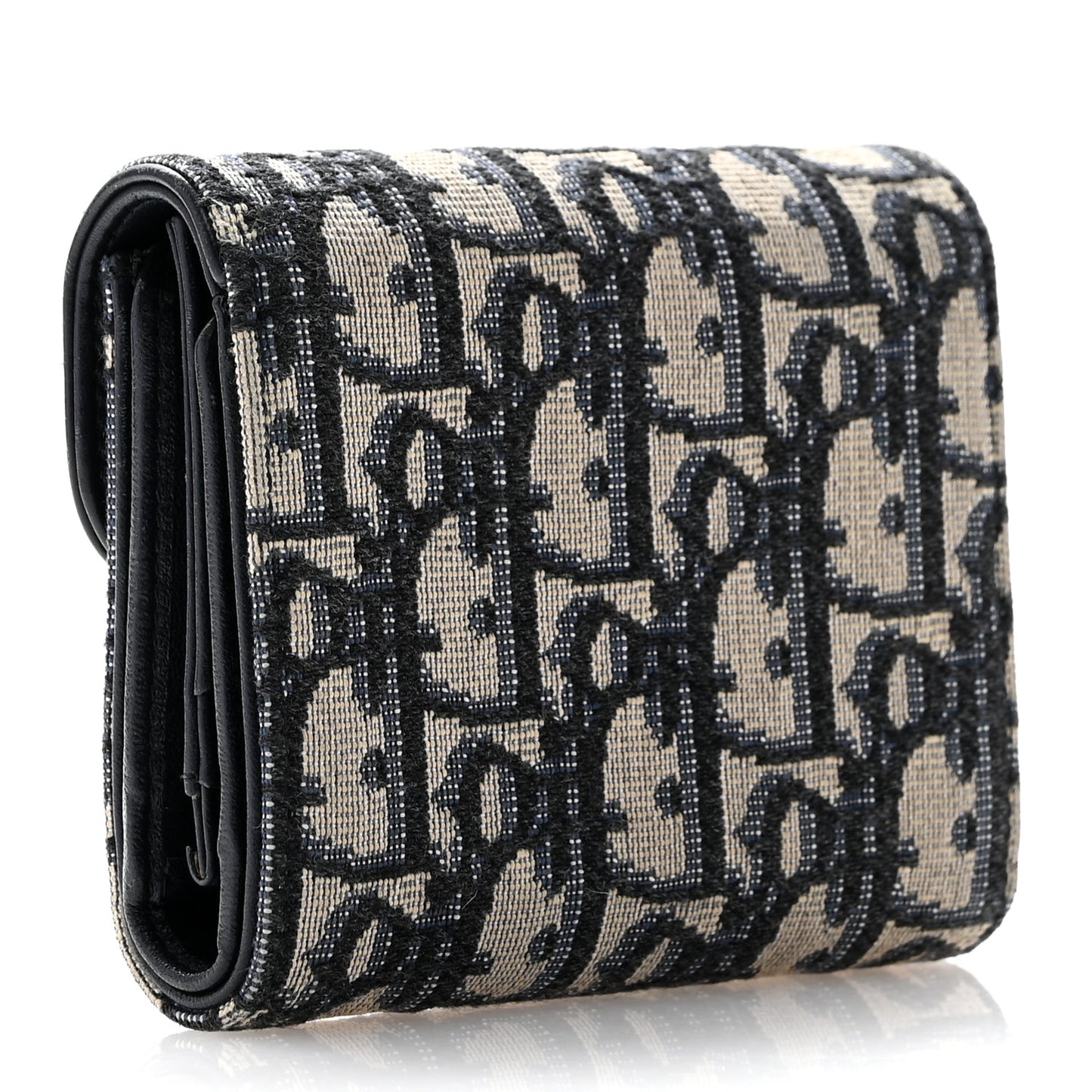 Oblique Saddle Lotus Wallet Blue