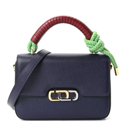 Marc Jacobs Textured Calfskin The J Link Shoulder Bag Navy Multicolor 1 of 10
