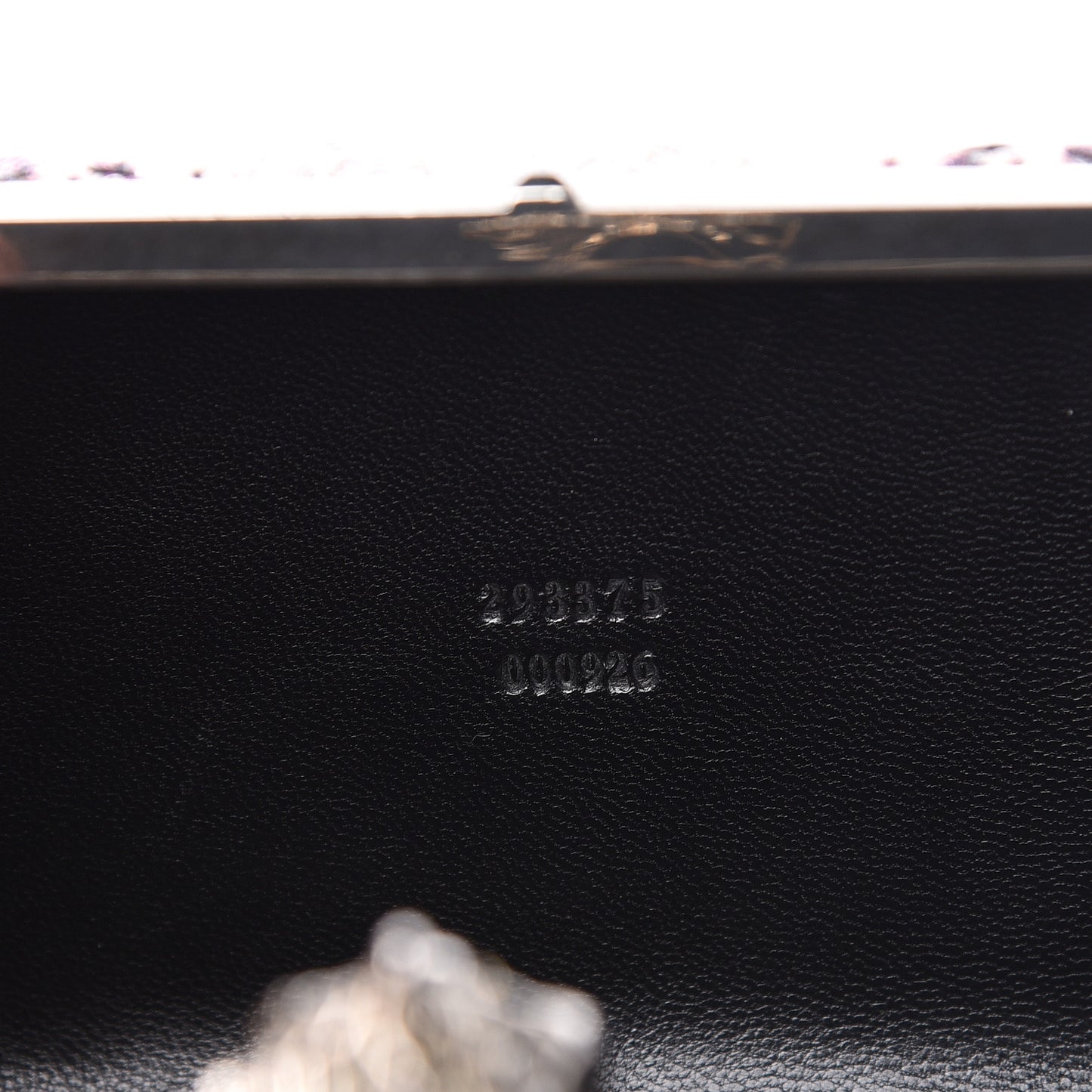Jacquard Embroidered Skull Box Clutch Purple