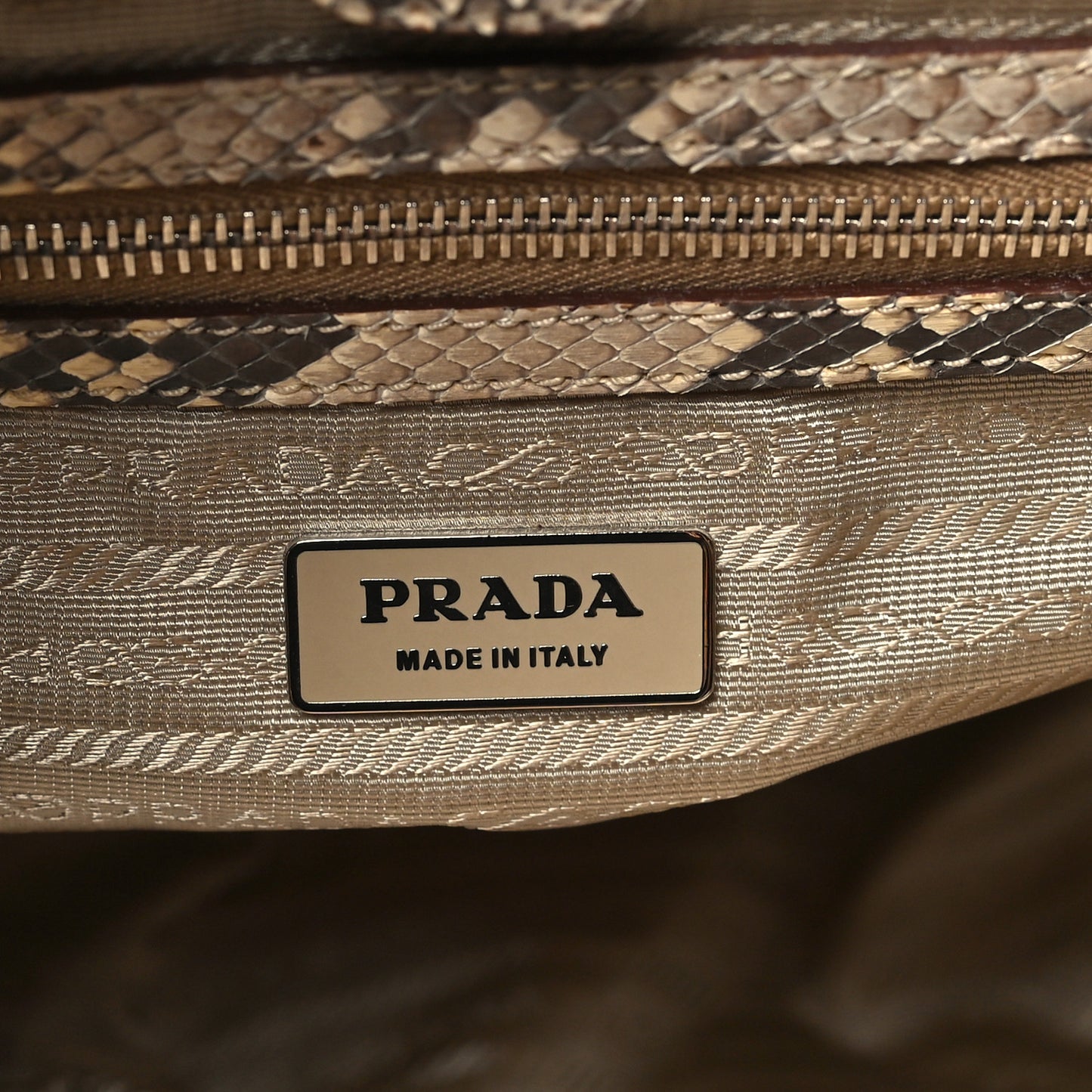 Snakeskin Logo Sacca Hobo Roccia
