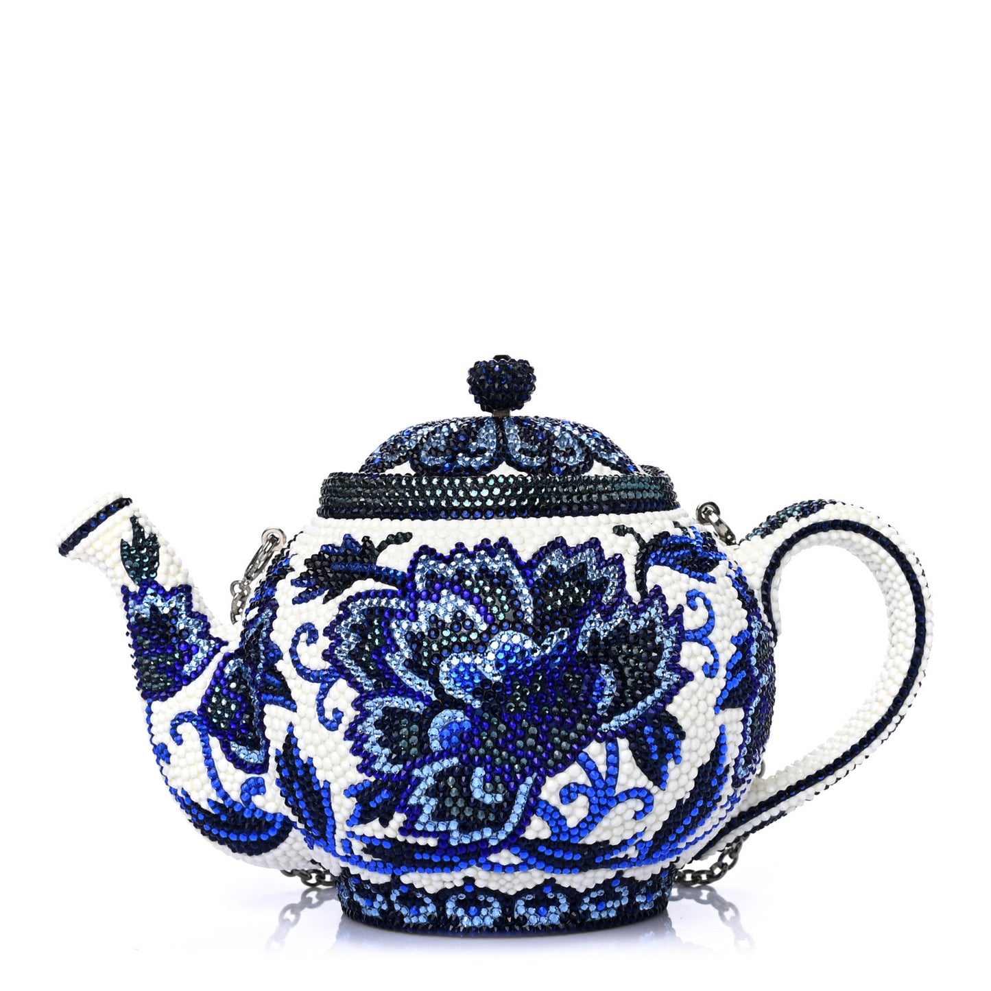 Ming Crystal Teapot Clutch Cobalt