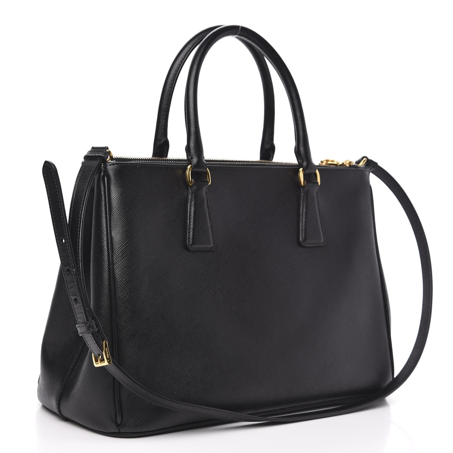 Prada Saffiano Medium Galleria Double Zip Tote Black 4 of 12