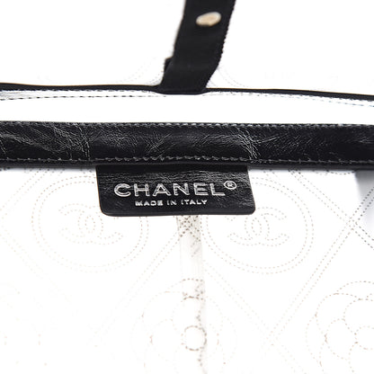 Chanel PVC Calfskin Coco Bag Raincoat White Black 4 of 6