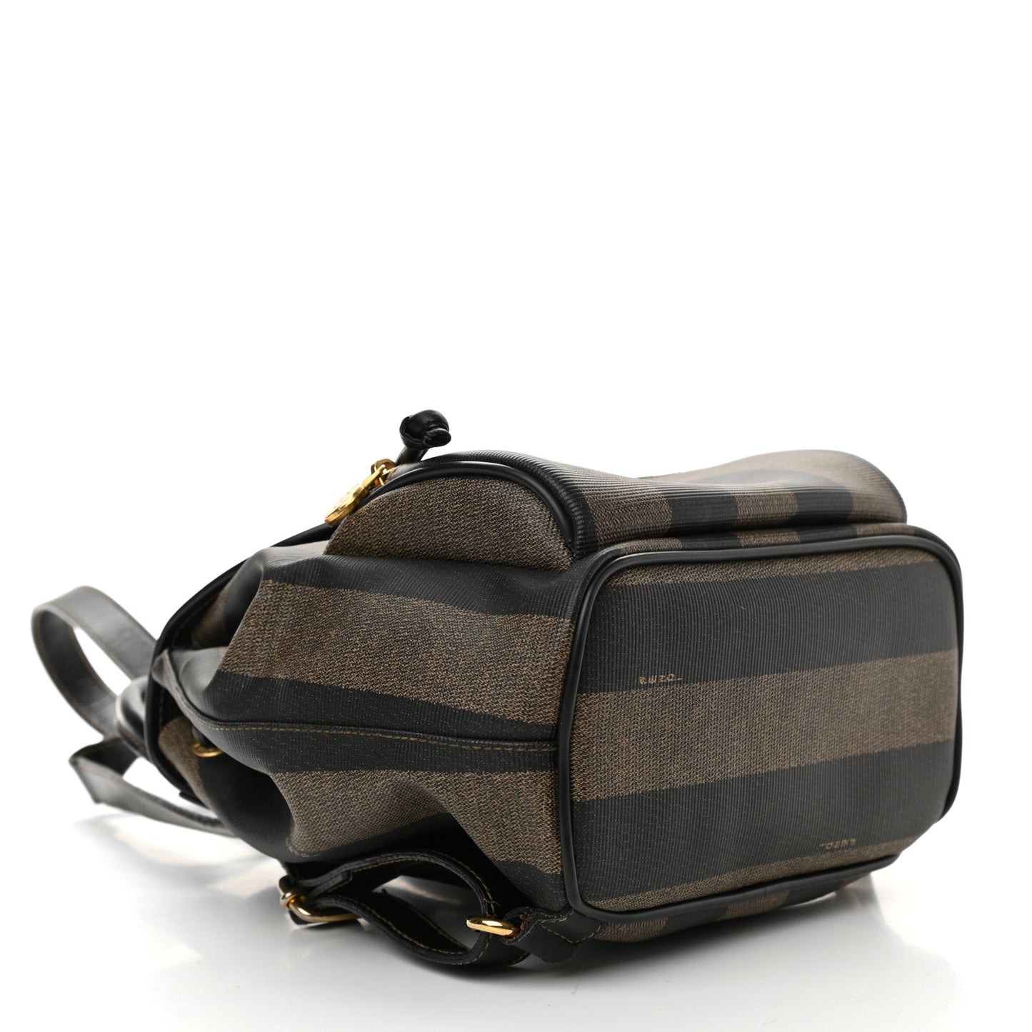 Coated Canvas Pequin Drawstring Backpack Tobacco