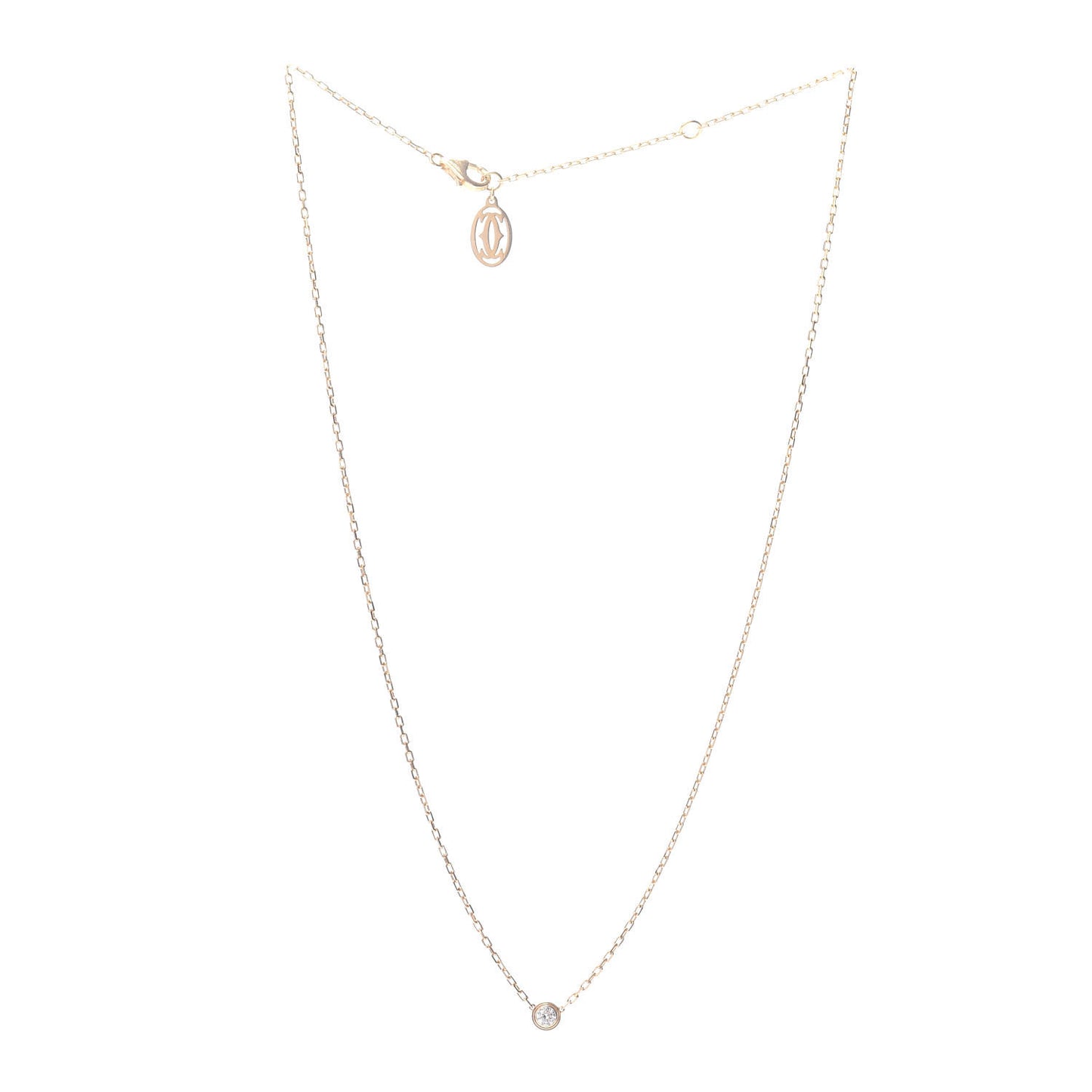 18K Yellow Gold Diamond SM D'Amour Pendant Necklace