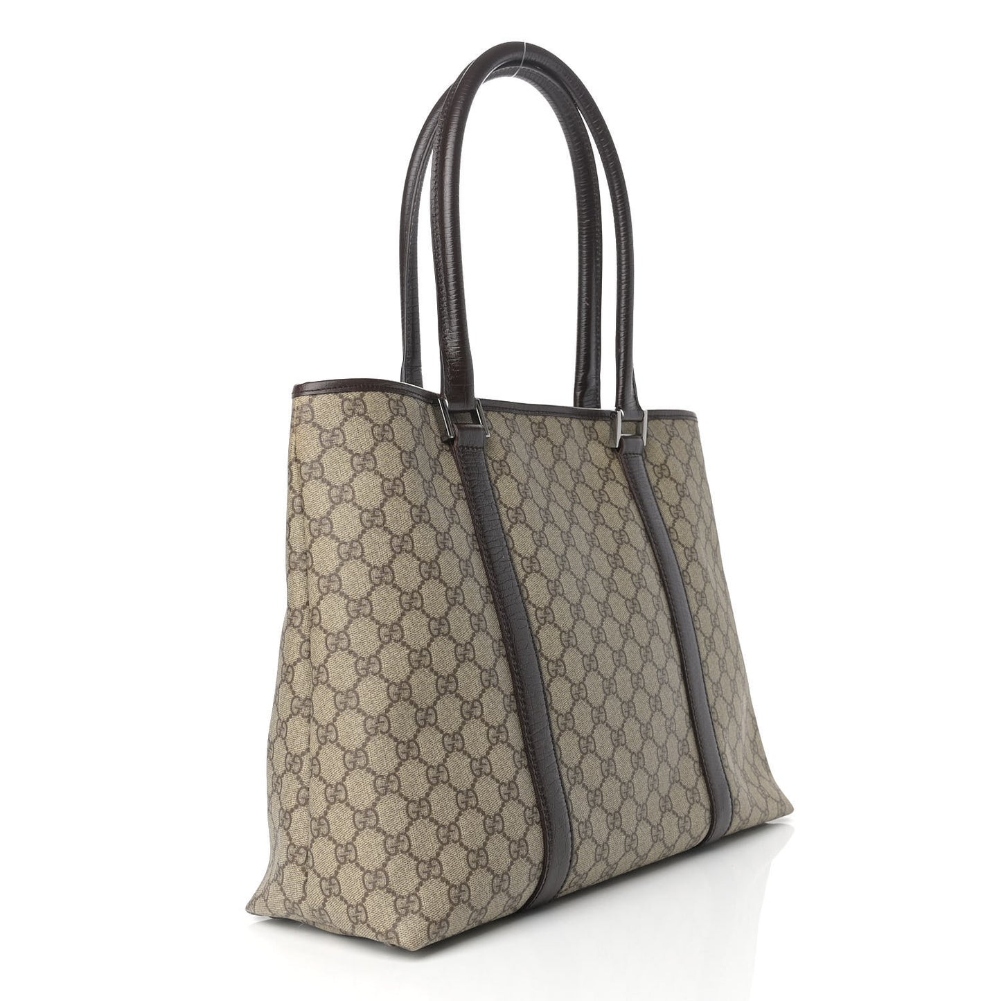 GG Plus Monogram Tote Dark Brown