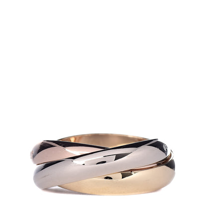 Cartier 18K Pink Yellow White Gold Classic Les Must De Trinity Ring 51 5.75 3 of 4