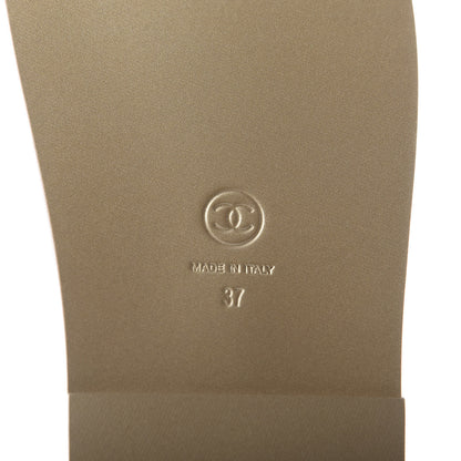 Chanel Iridescent Lambskin Velcro Dad Sandals 37 Light Bronze 7 of 10