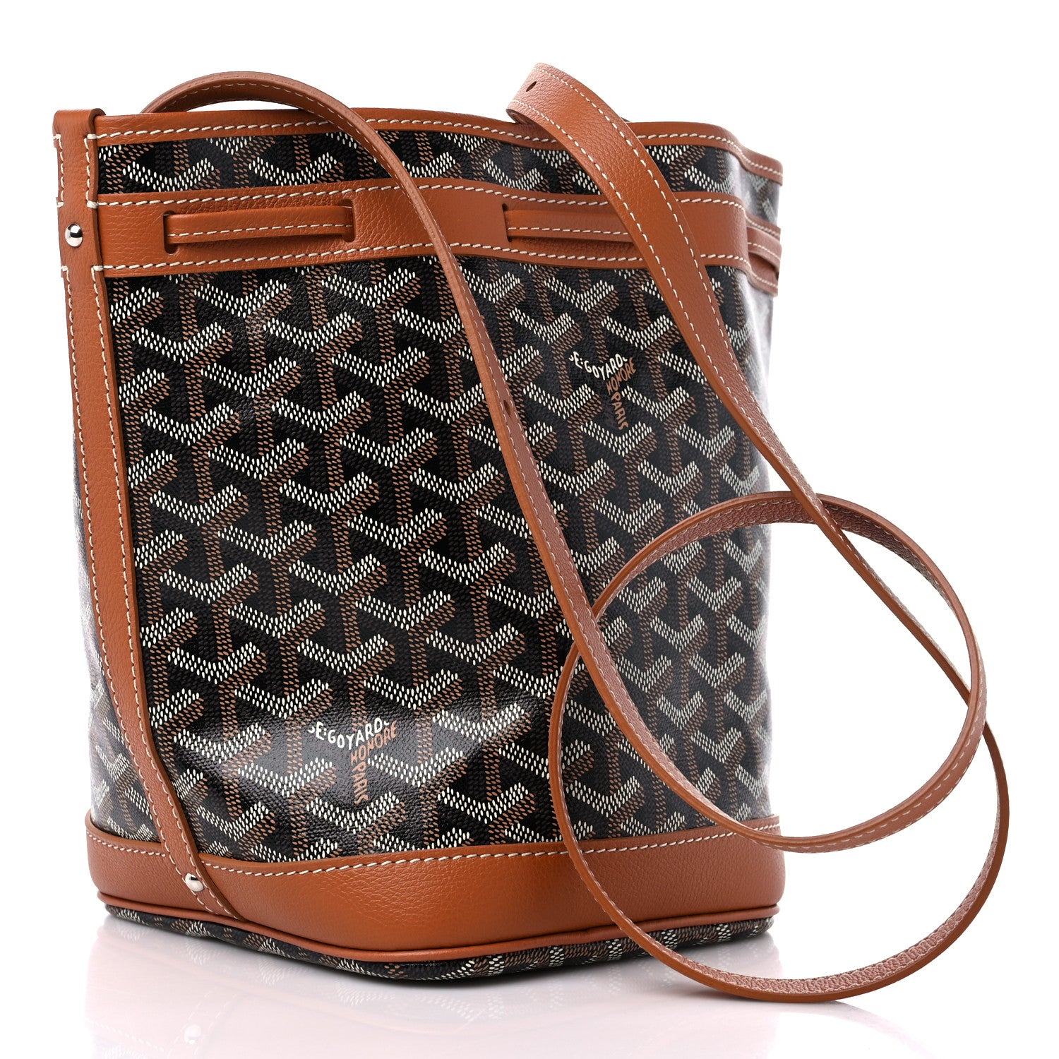Goyard Goyardine Petit Flot Bucket Bag PM Black Gold 2 of 8