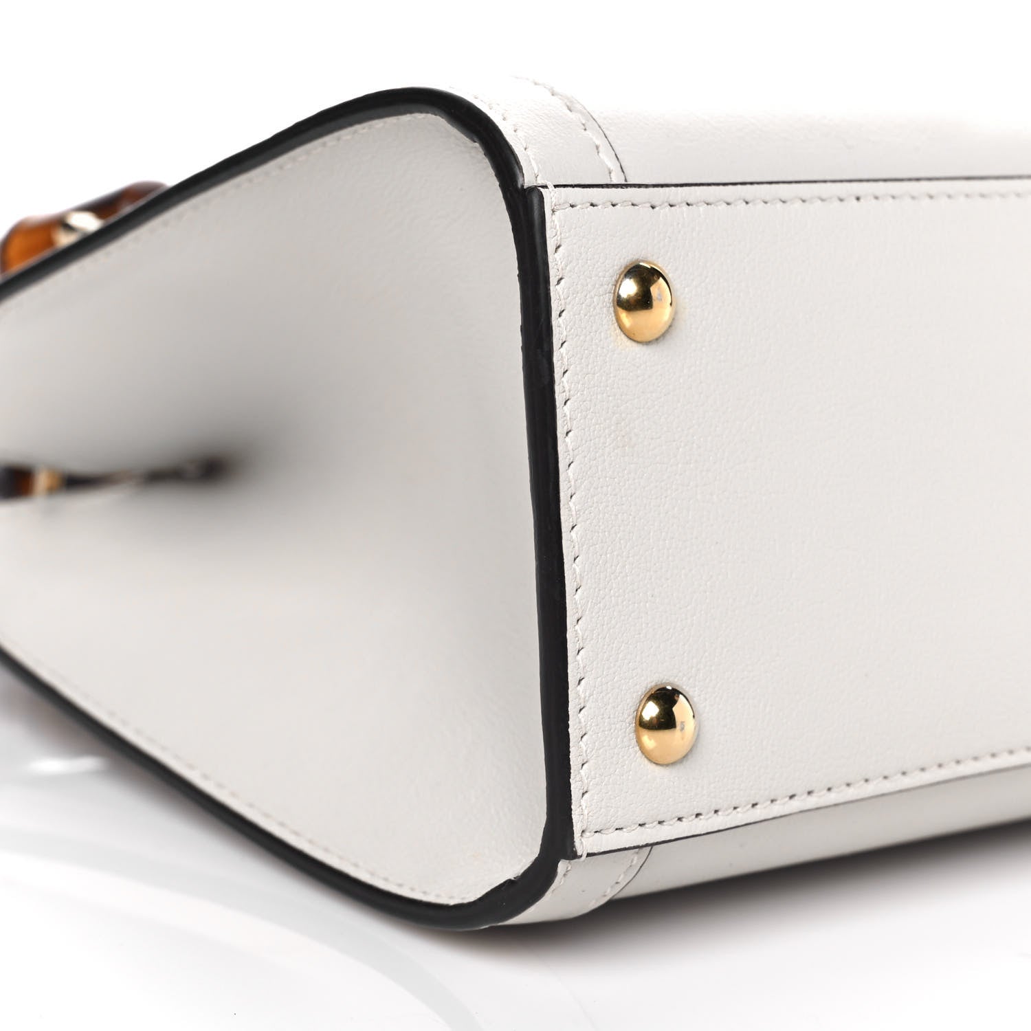 Gucci Wonka Grain Calfskin Mini Diana Tote Bag Mystic White Orange Fluo 8 of 10