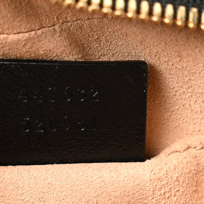 Gucci Monogram Matelasse Diagonal Small GG Marmont Chain Shoulder Bag Beige Black 7 of 12