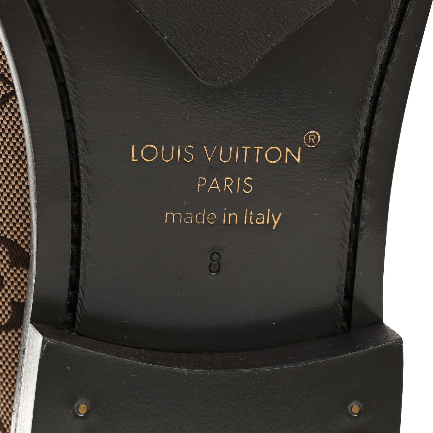 Louis Vuitton Monogram Jacquard Mens Major Loafers 8 Brown 6 of 9