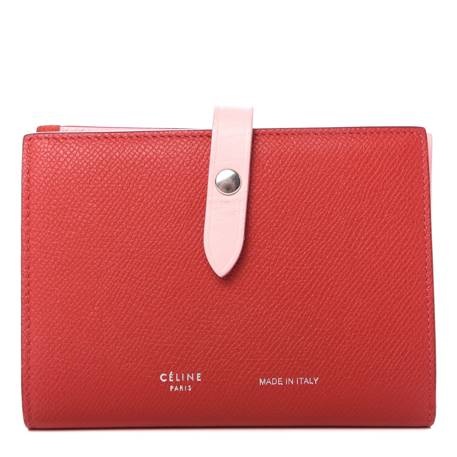 Celine Grained Calfskin Medium Multifunction Strap Wallet Scarlet 1 of 6