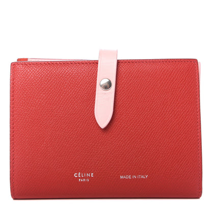 Celine Grained Calfskin Medium Multifunction Strap Wallet Scarlet 1 of 6