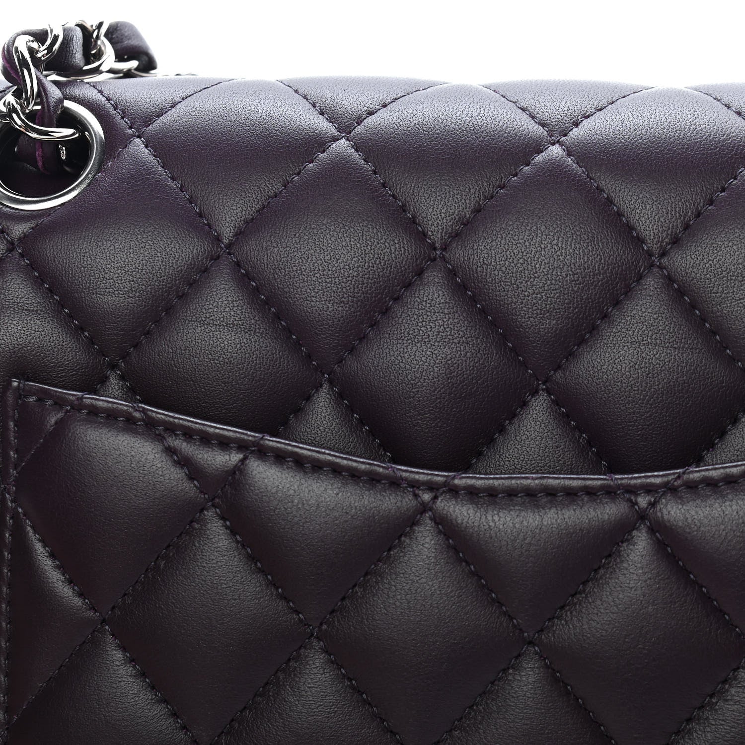 Chanel Lambskin Quilted Small Double Flap Purple 11 of 13