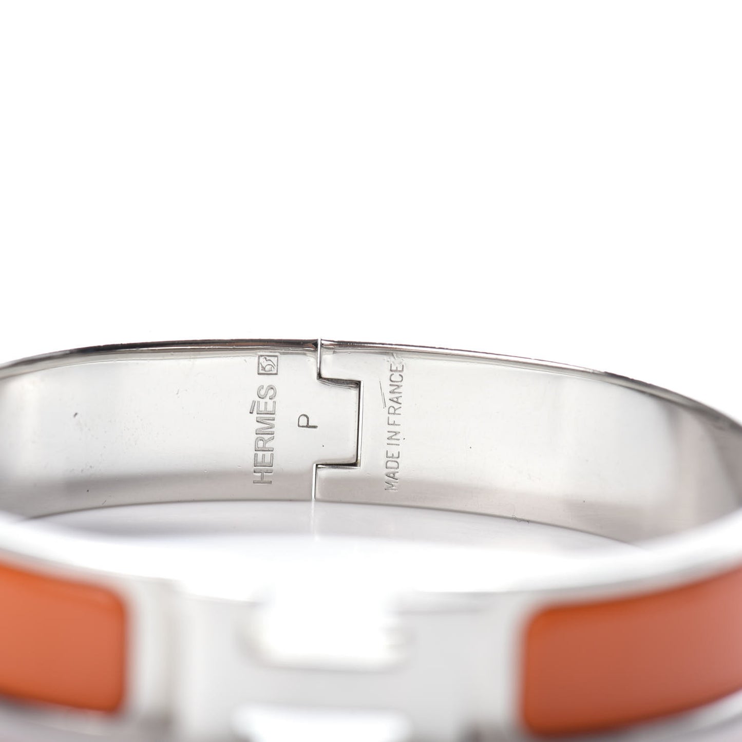 Enamel Narrow Clic Clac H Bracelet PM Orange