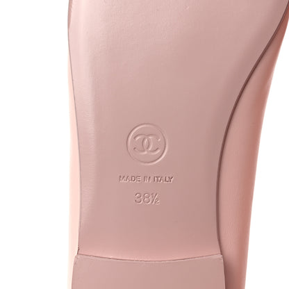 Chanel Lambskin Cap Toe CC Ballerina Flats 38.5 Light Pink Dark Pink 6 of 9