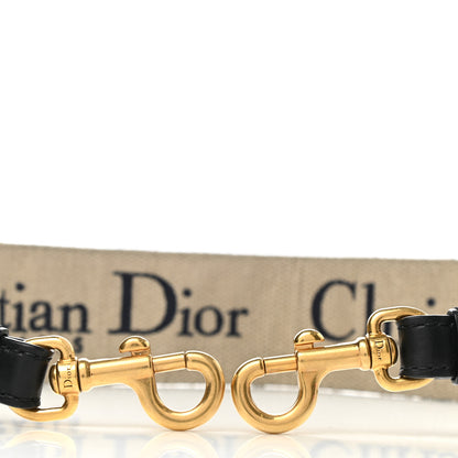 Christian Dior Canvas Embroidered Shoulder Strap Blue 5 of 5