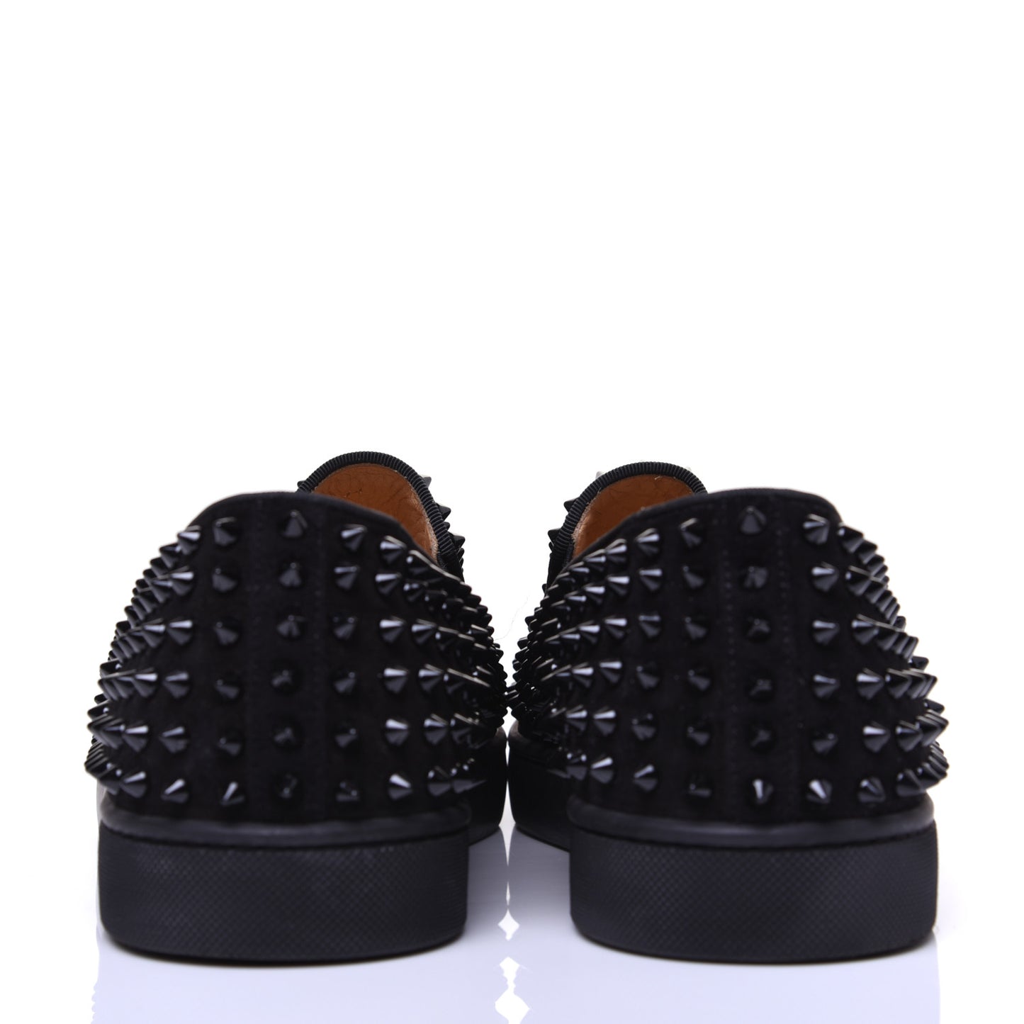 Velvet Spikes Mens Roller Boat Flats 44 Black