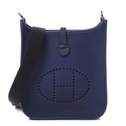 Hermes Taurillon Clemence Amazone Evelyne TPM Blue Saphir Blue Indigo 1 of 11