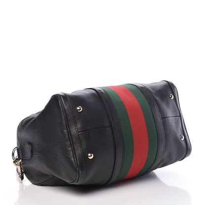 Gucci Calfskin Vintage Web Medium Boston Black 4 of 17