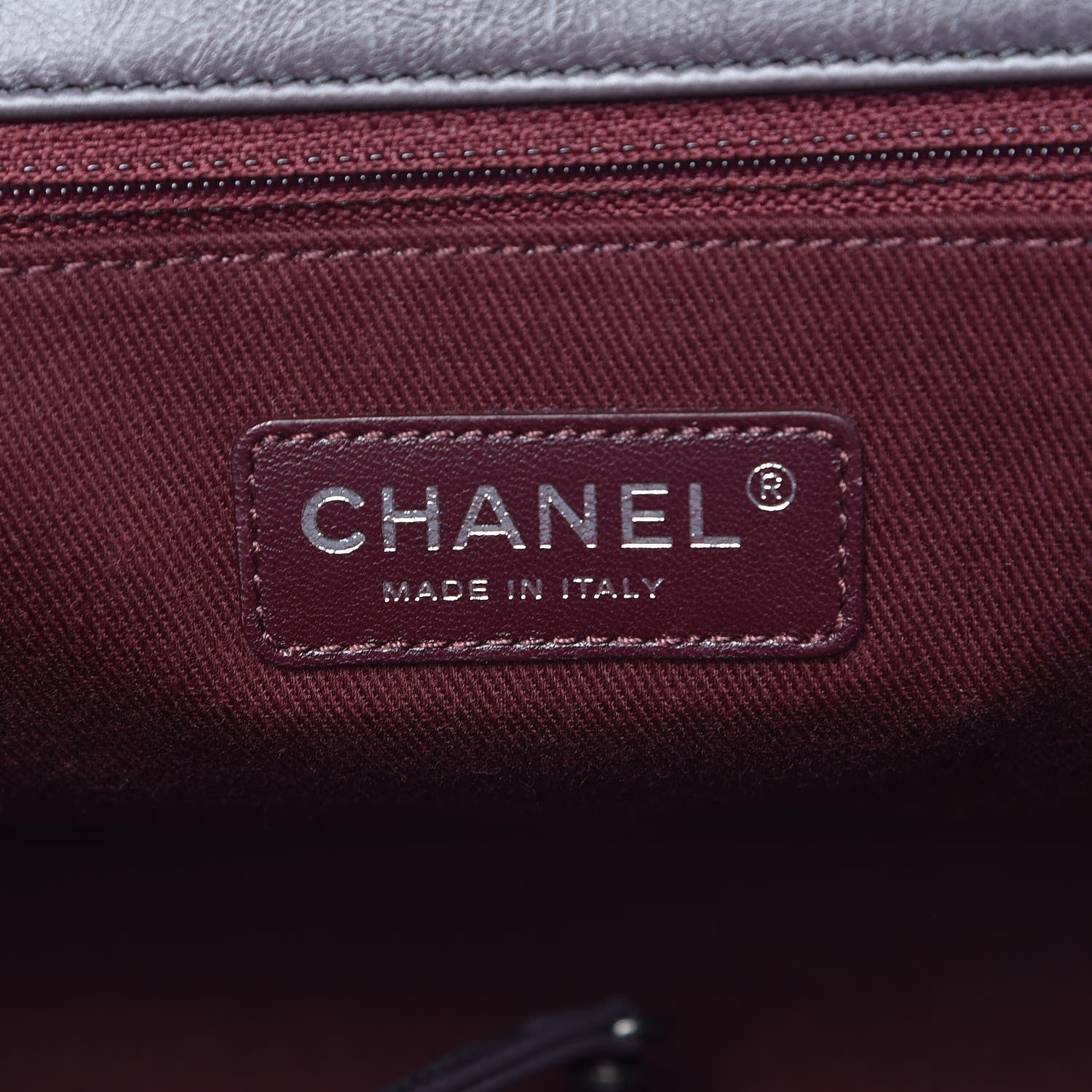 Chanel Calfskin Quilted Large CC Enchained Accordion Flap Grey 6 of 8