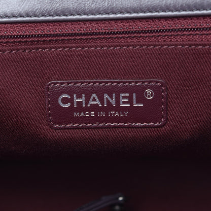 Chanel Calfskin Quilted Large CC Enchained Accordion Flap Grey 6 of 8
