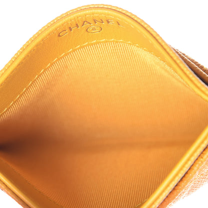 Chanel Caviar Quilted Card Holder Yellow 5 of 9