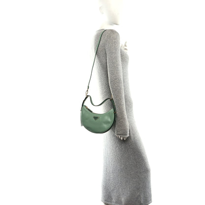 Prada Soft Calfskin Arque Shoulder Bag Acquamarina 2 of 9